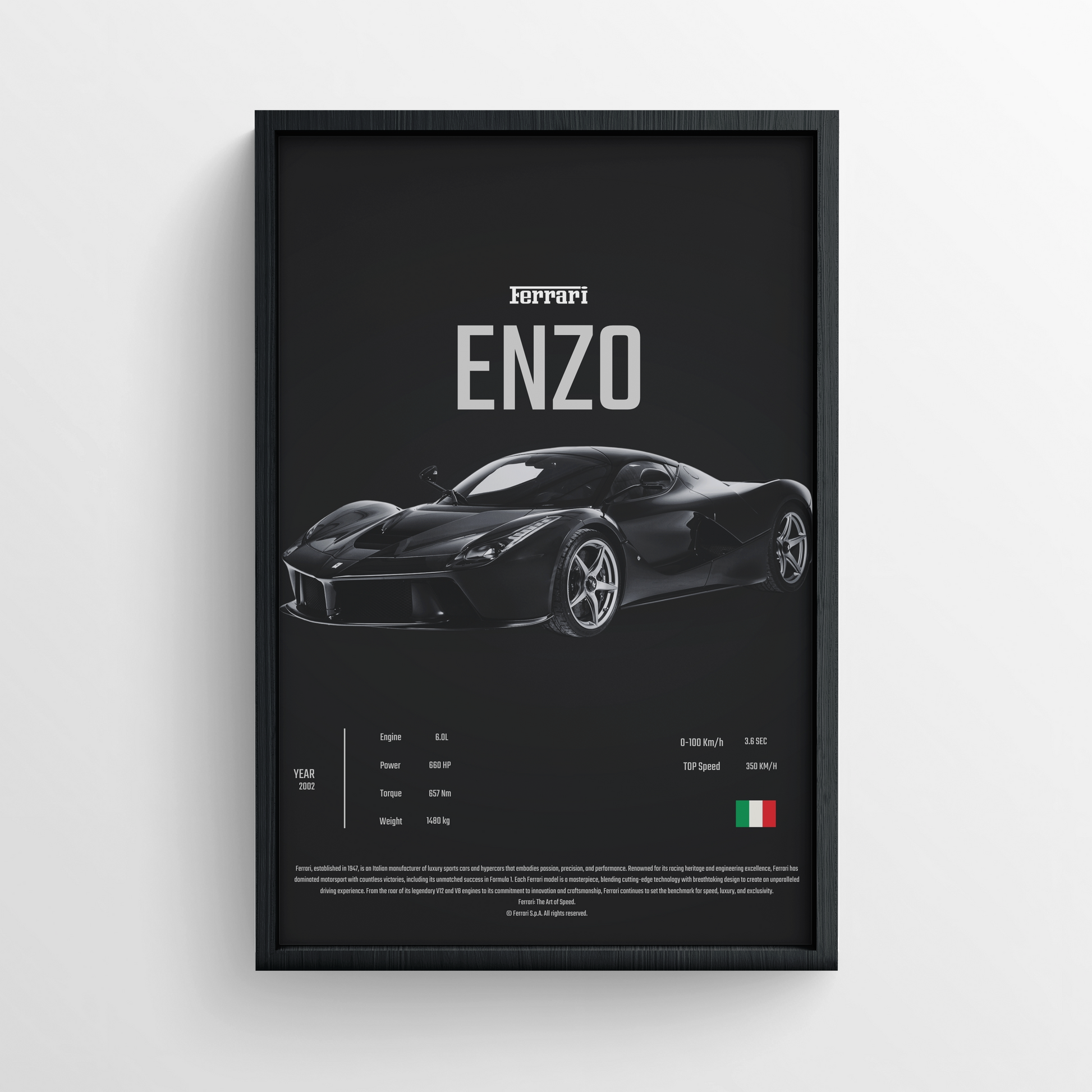 FERRARI ENZO - FRAMED POSTER