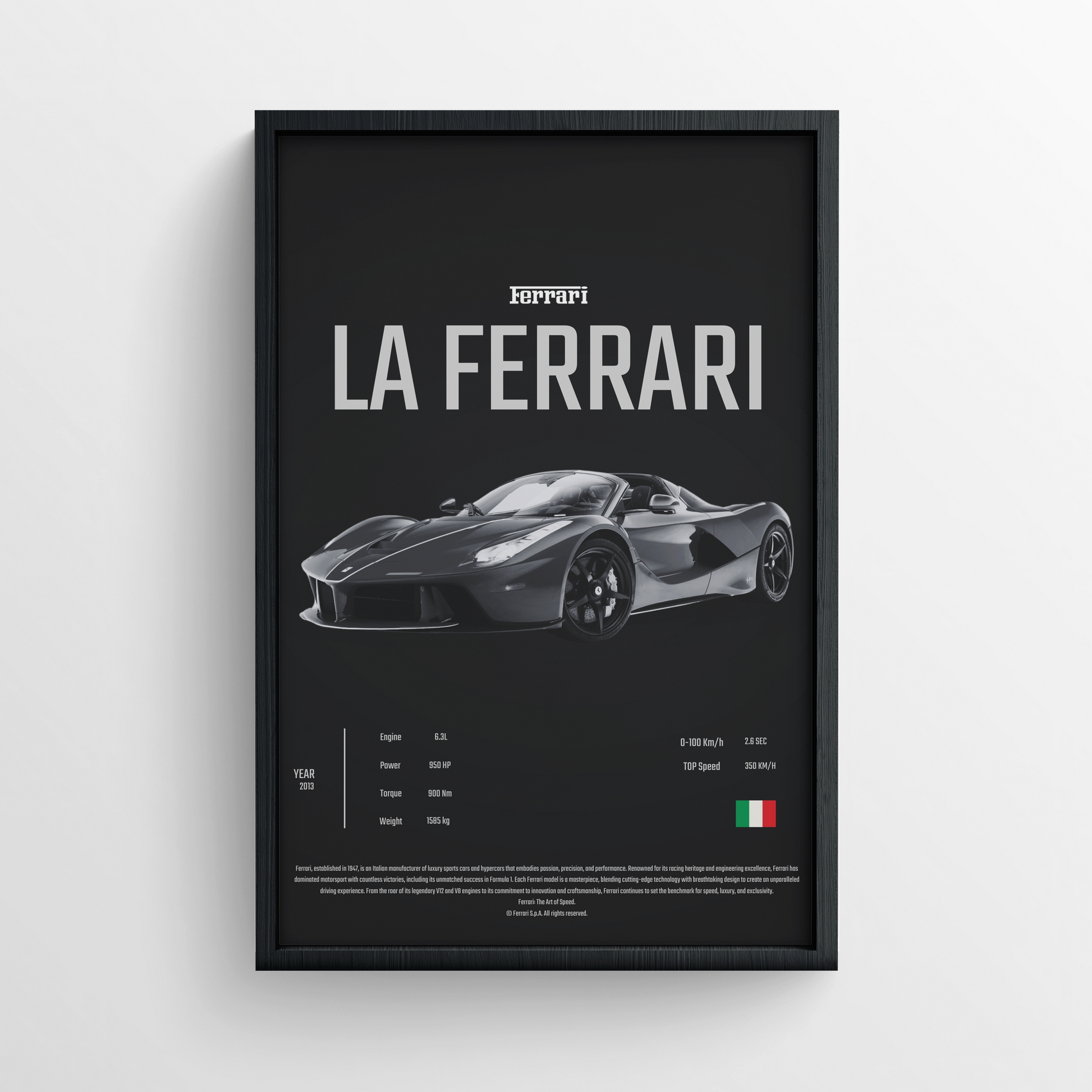 FERRARI LA FERRARI- FRAMED POSTER