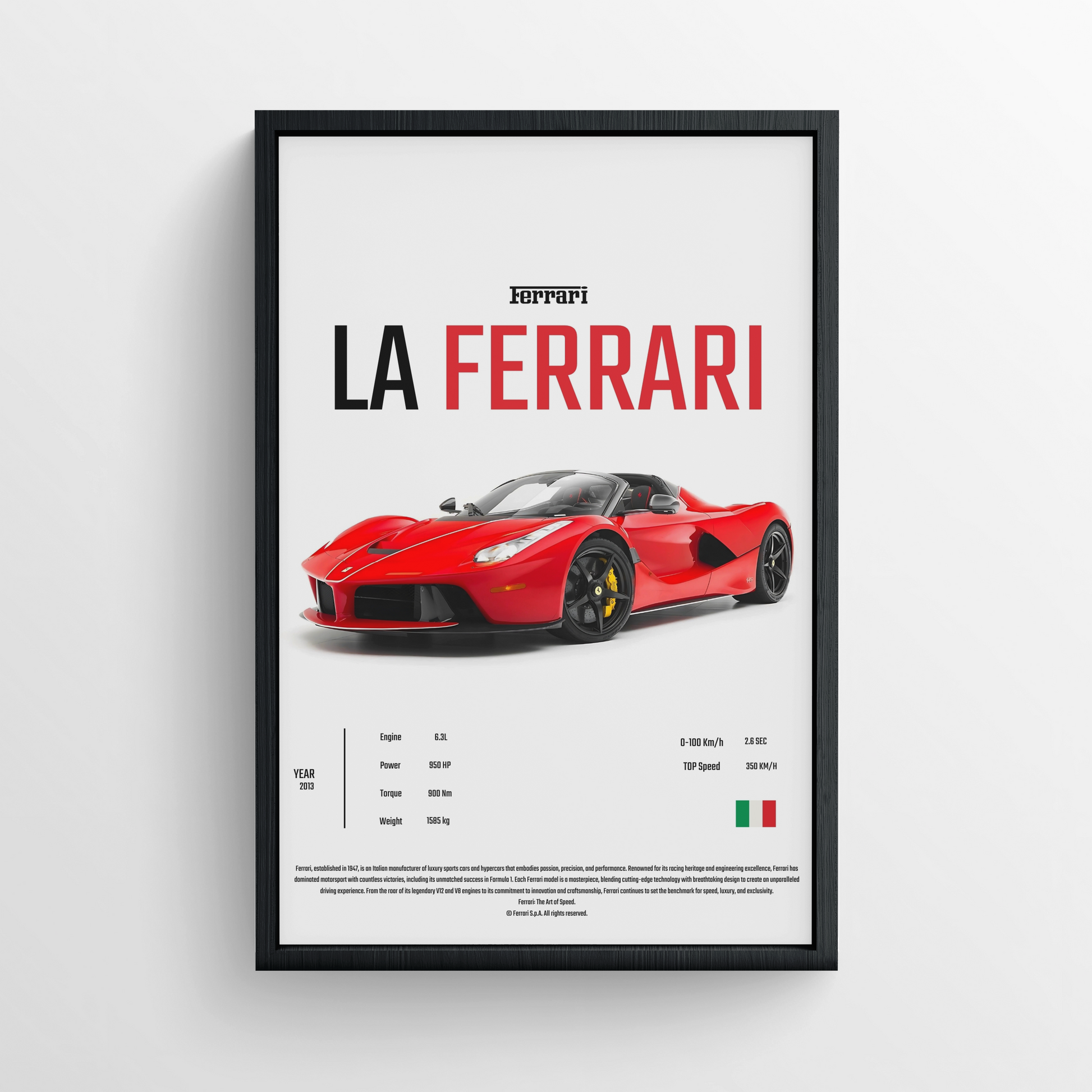FERRARI LA FERRARI- FRAMED POSTER
