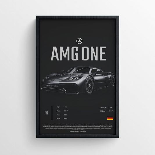 Mercedes-AMG ONE - Framed Poster - Black Version